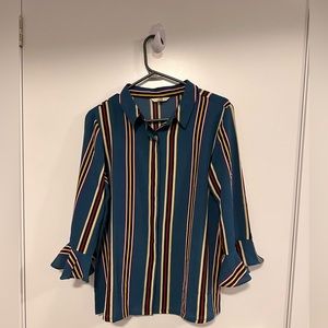 Button down blue formal and dressy shirt - AND brand - UK 14